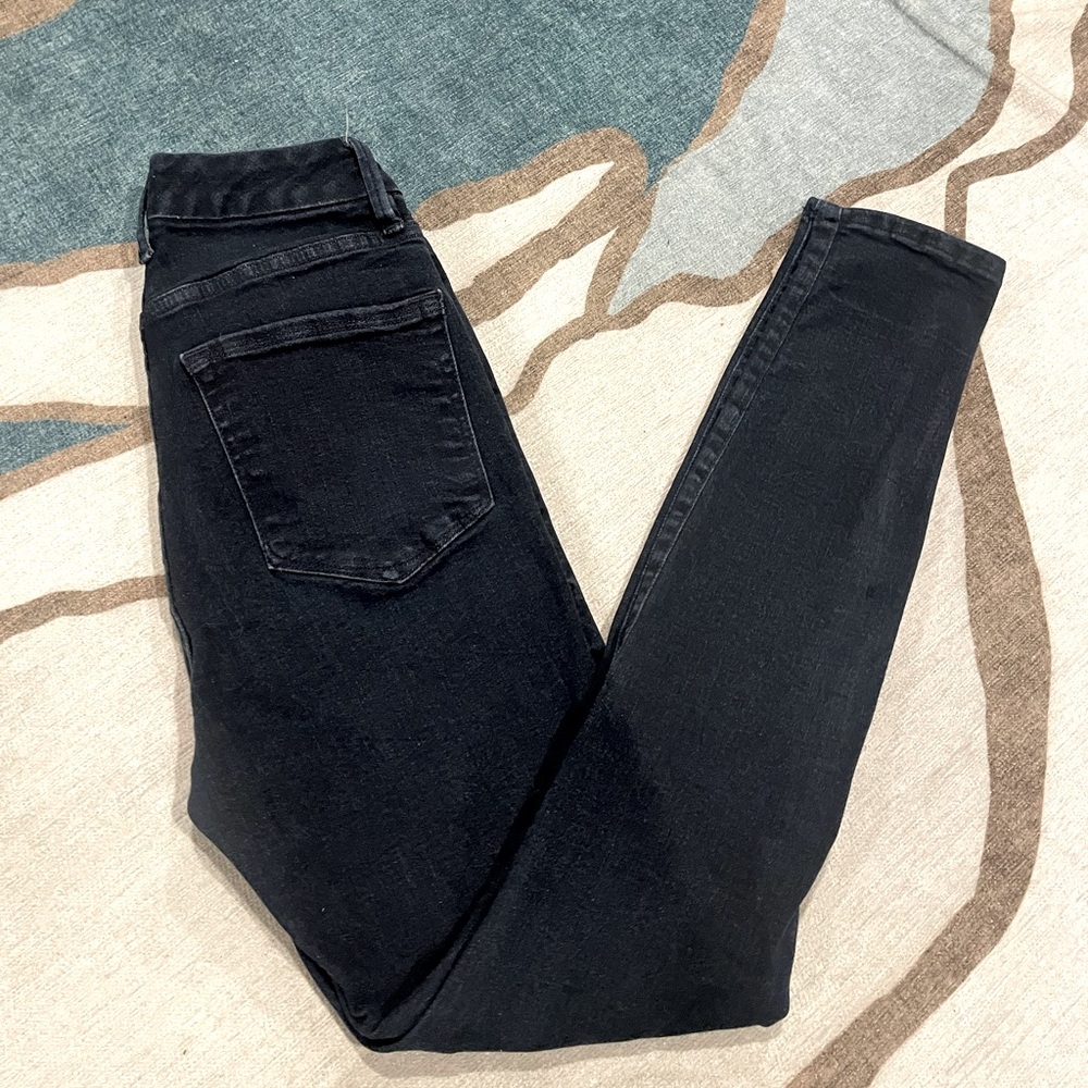 Good American Dark Wash Good Legs Skinny Jeans High Rise Size 27